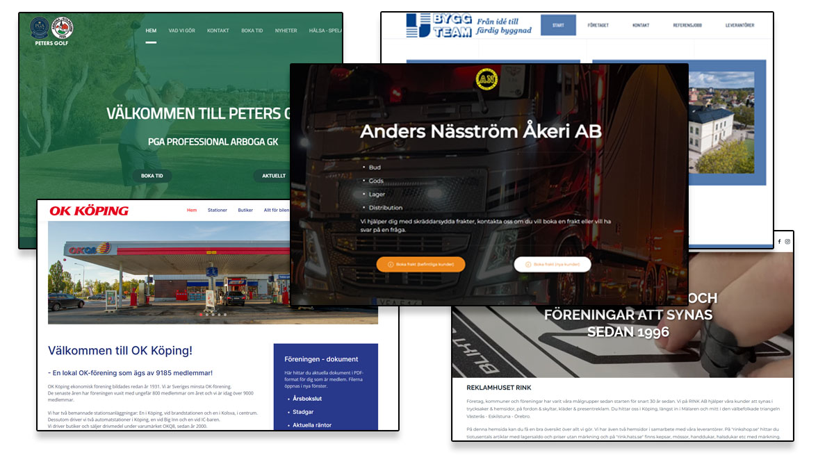 Hemsidor är en klok investering. Skärmklipp av Reklamhuset RINK's hemsida - Reklamhuset RINK