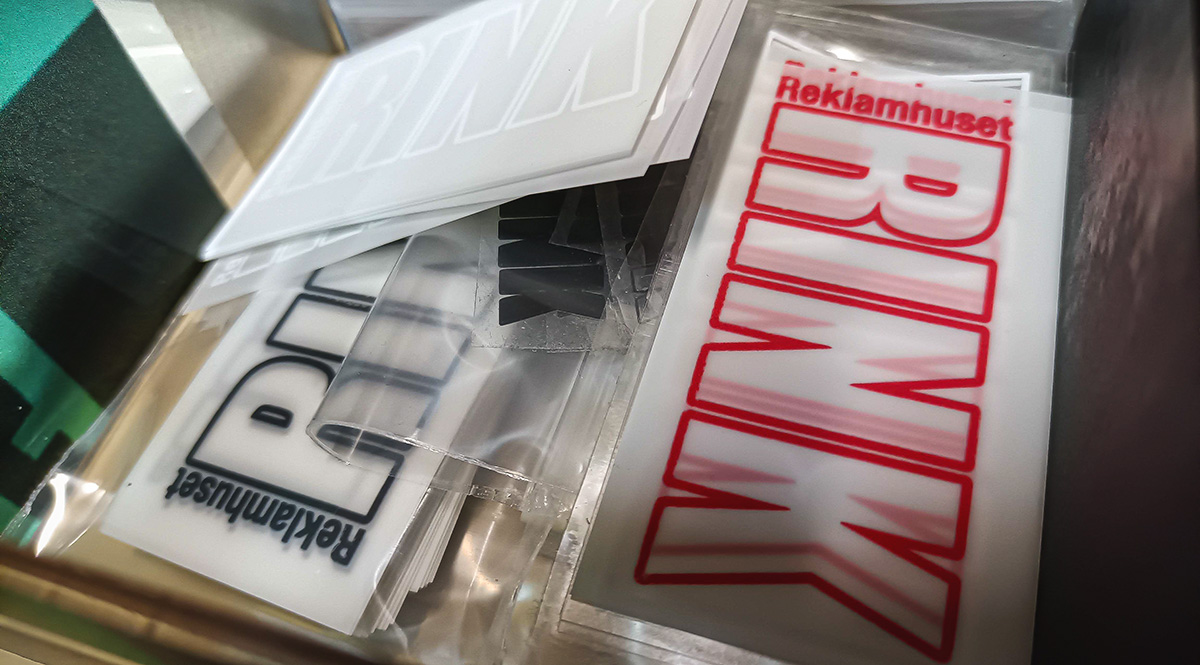 Transfertryck i olika färger - Reklamhuset RINK